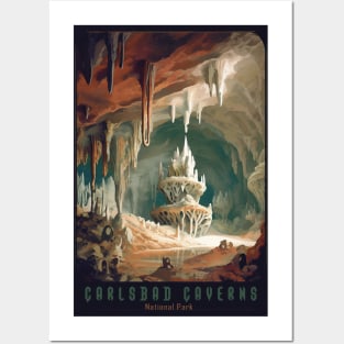 Carlsbad Caverns National Park Vintage Travel  Poster Posters and Art